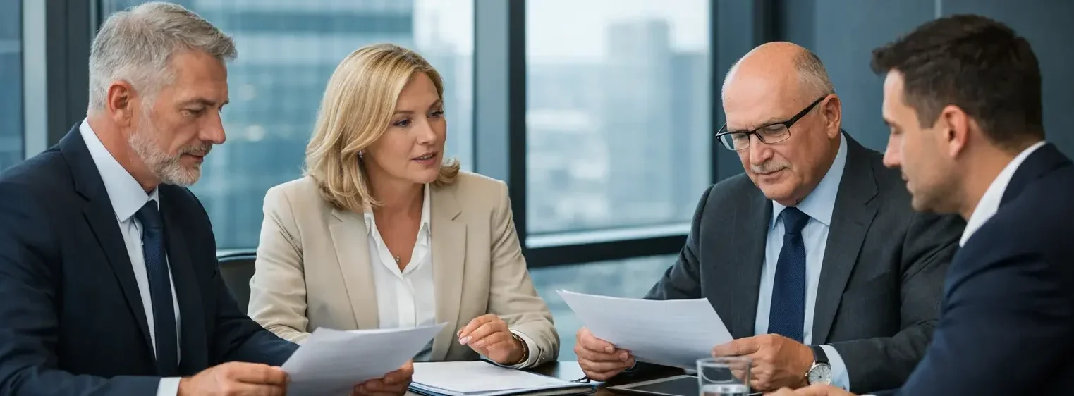AI governance consultancy terms and conditions in a corporate boardroom